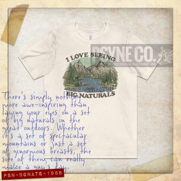 I Love Seeing Big Naturals 1988 Vintage Men's T-Shirt