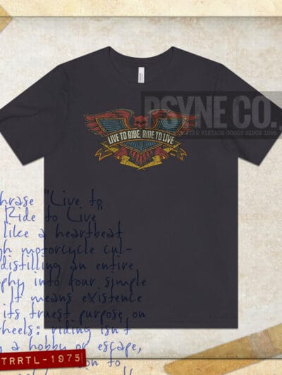 Live To Ride, Ride To Live 1975 Vintage Men's T-Shirt